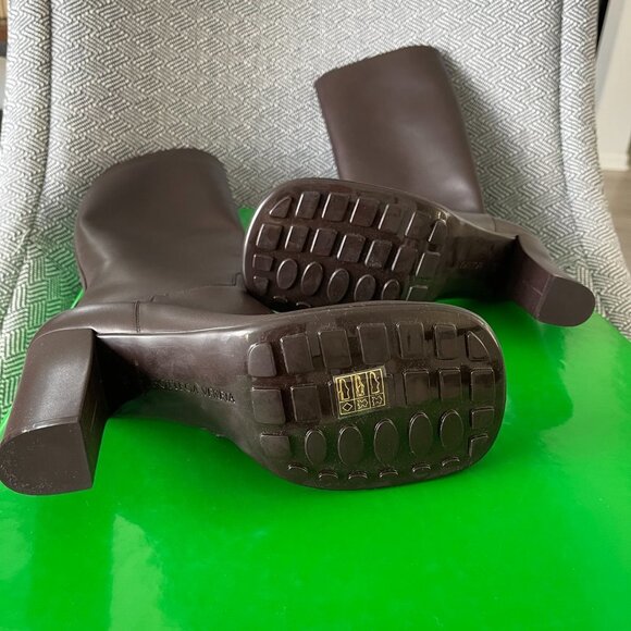 BOTTEGA VENETA 677272 Women's Tall Brown Leather heeled Boots Shoes, $1750 New - Picture 11 of 15